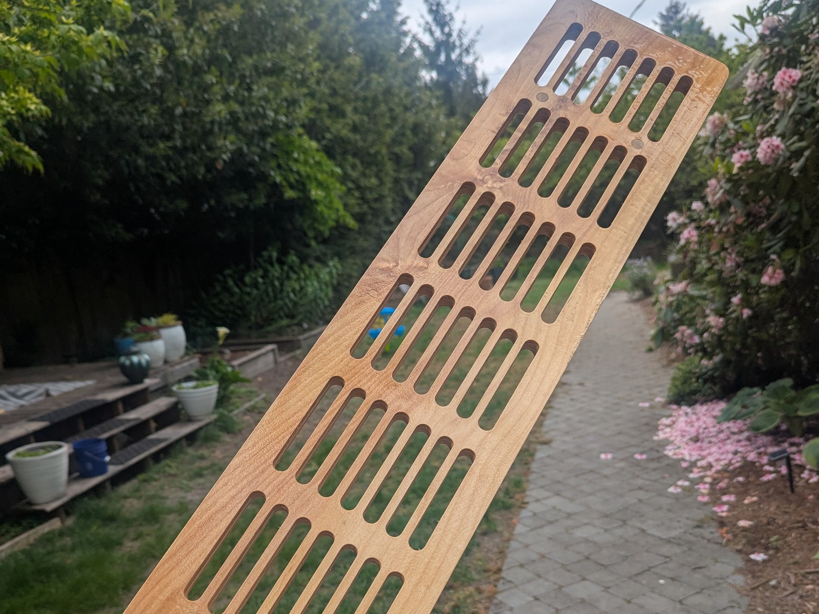 Floor register — Cut to the opening, slots milled to the run