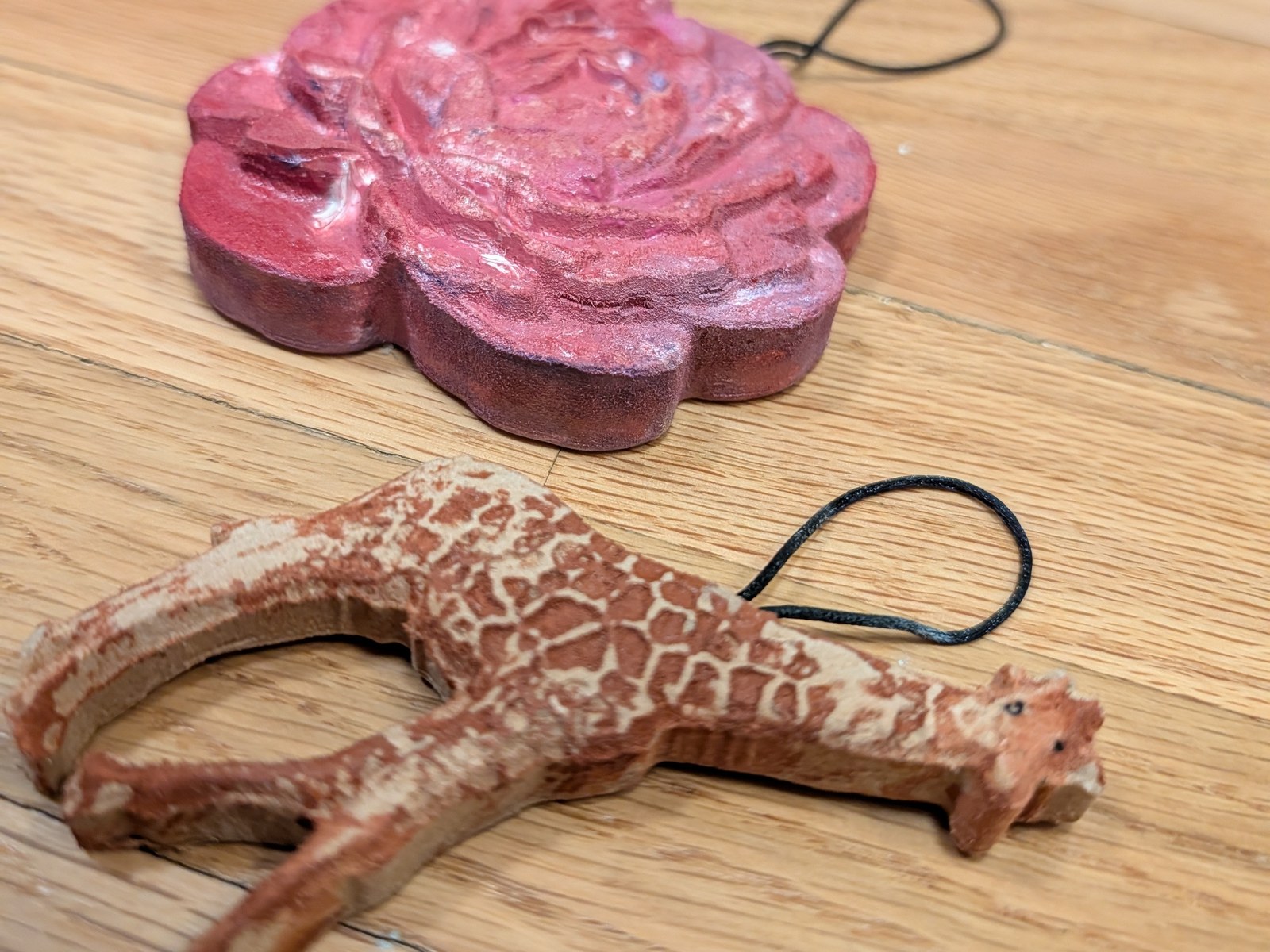 Ornaments — Bare blanks, painted by a two-year-old